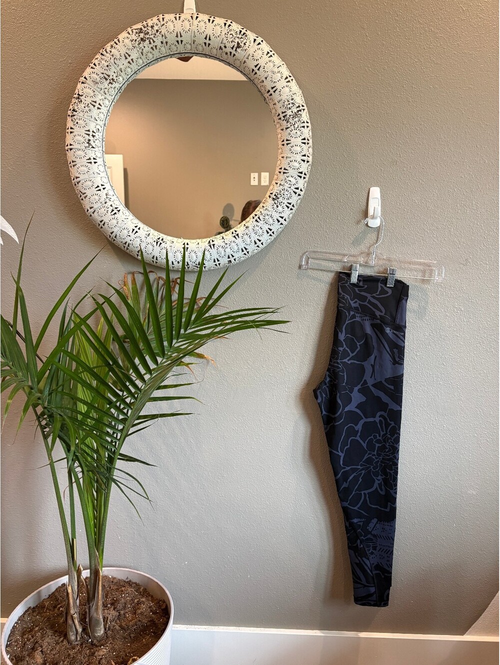 Adidas Black Floral Pattern Leggings